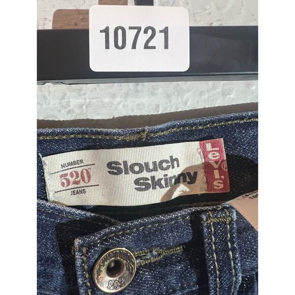 Levi's 520 Slouch Skinny Jeans Womens 16 Regular (28x28) Blue Denim Strecth - Picture 3 of 10